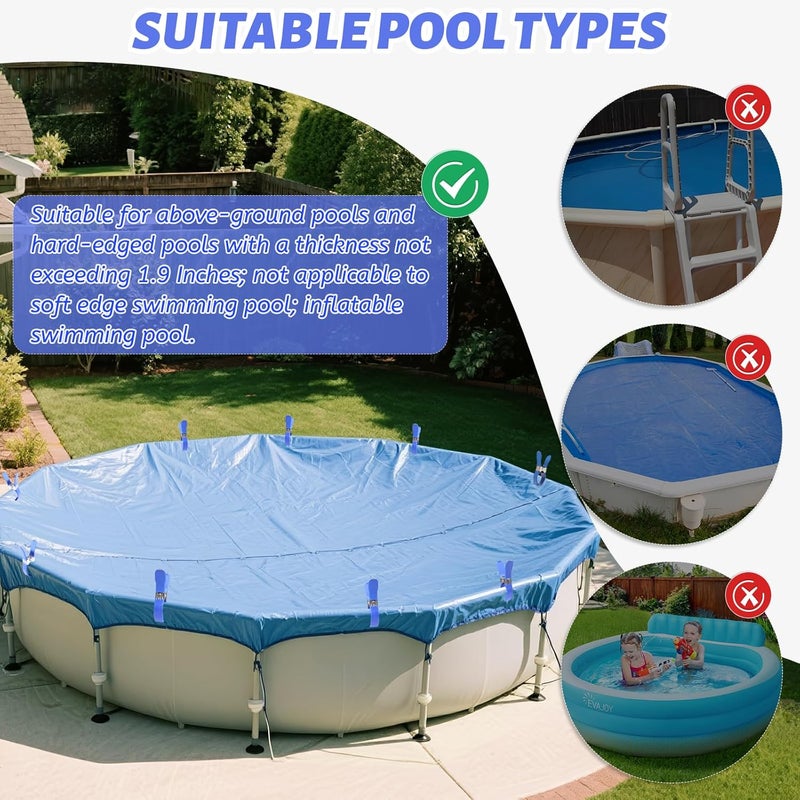 Tryly 18 PCS Swimming Pool Cover Clips, for Above Ground Pool Covers, Stainless Steel with Plastic Jacket, Windproof Secure Lock, Non-Slip Non-Scratch (4.7 Inch) - Image 5